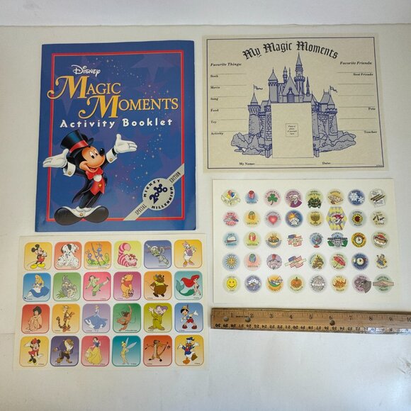 Vtg Mickey is Sixty Magazine Magic Moments Activity Booklet w Stickers Cert READ - Picture 6 of 12